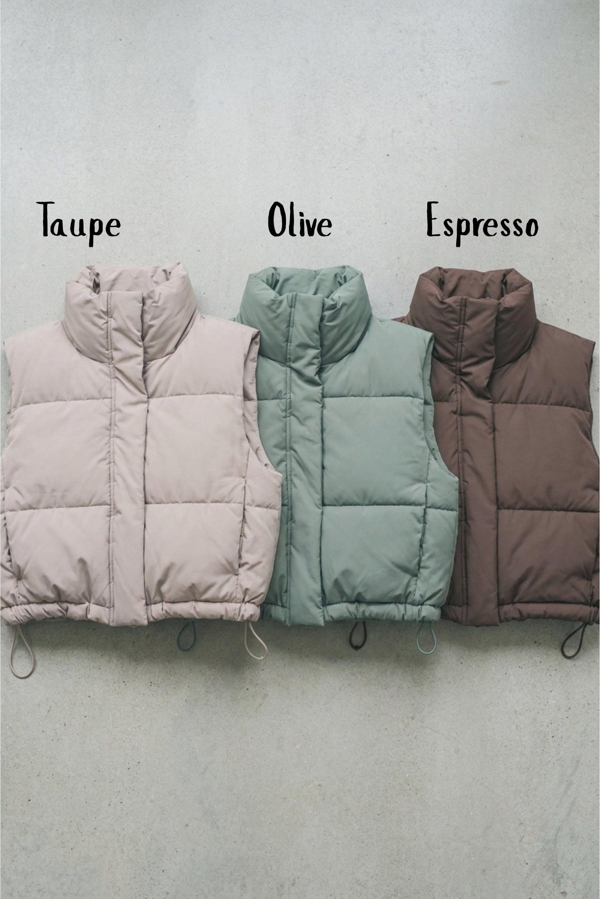 Chaleco puffer corto con cuello alto — 5137VN