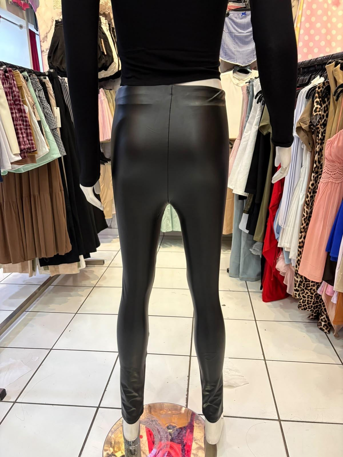 Leggings efecto piel brillante — 74891