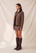 Chaqueta acolchada con cuello de pana (tejido plano) — IJ99751