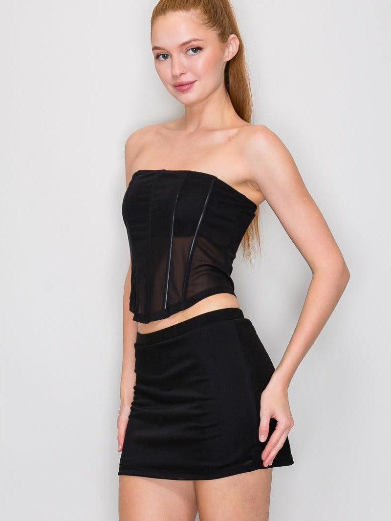 Top corsé de malla — IT93541