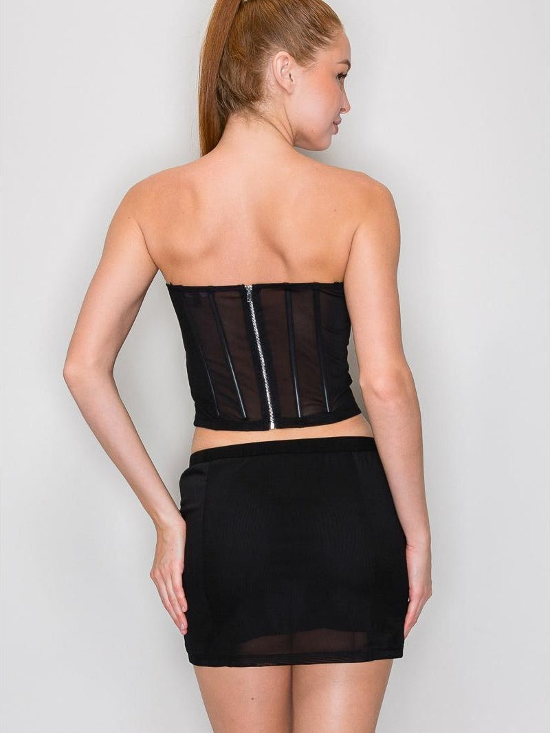 Top corsé de malla — IT93541