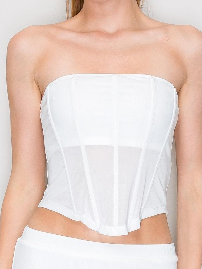 Top corsé de malla — IT93541