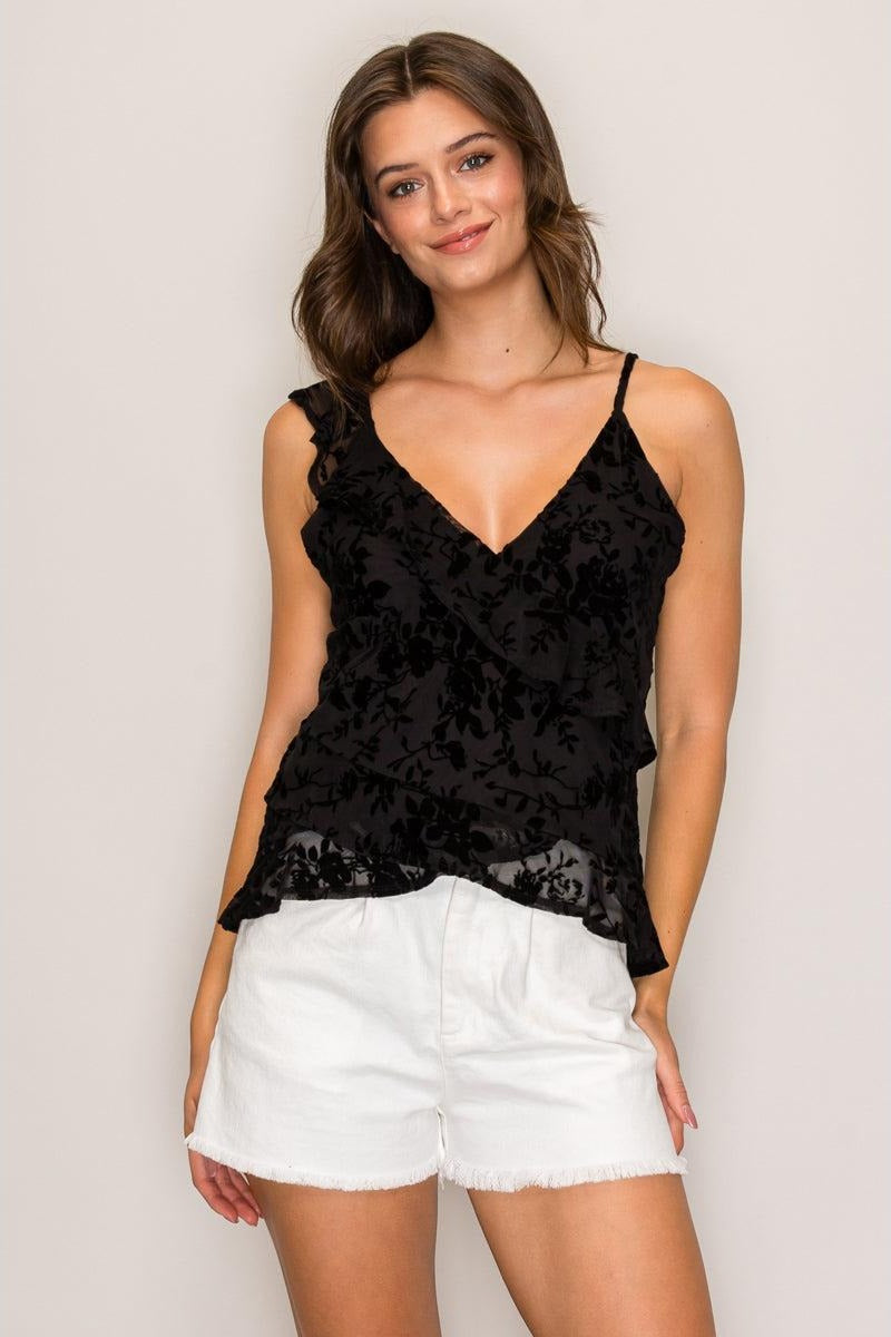 Top de tirantes con holán — TX71387
