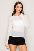 Blusa de malla con pedrería — TZ30196