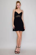 Vestido mini con cintura bordada — ID6251