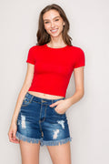 Playera crop de manga corta — TY30599